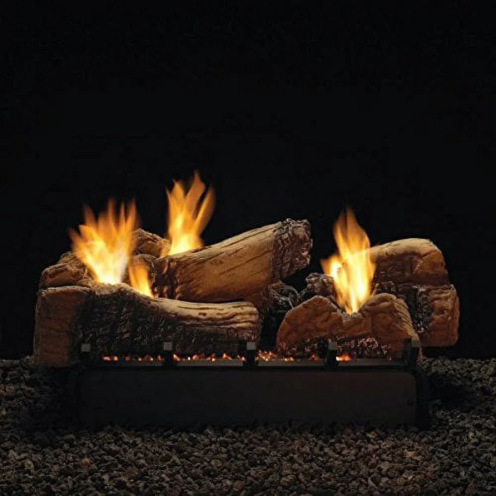 MV 30" Logset Stone Glaze Burner, VF/V Vista NG River with Slope
