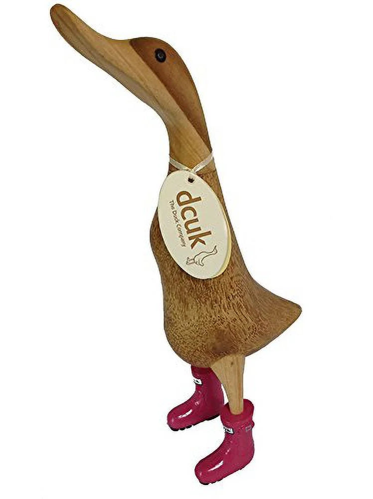 DCUK, Ducklet Company The - Welly Solid Natural Boots - Large Duck Fuchsia -