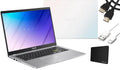 15.6" 128GB Laptop, HS, Tigology White Microsoft FHD Accessories Storage, + Intel RAM, Display, Backlit eMMC 365, N4020, 1-Year L510 Win11 Celeron ASUS Keyboard, 4GB