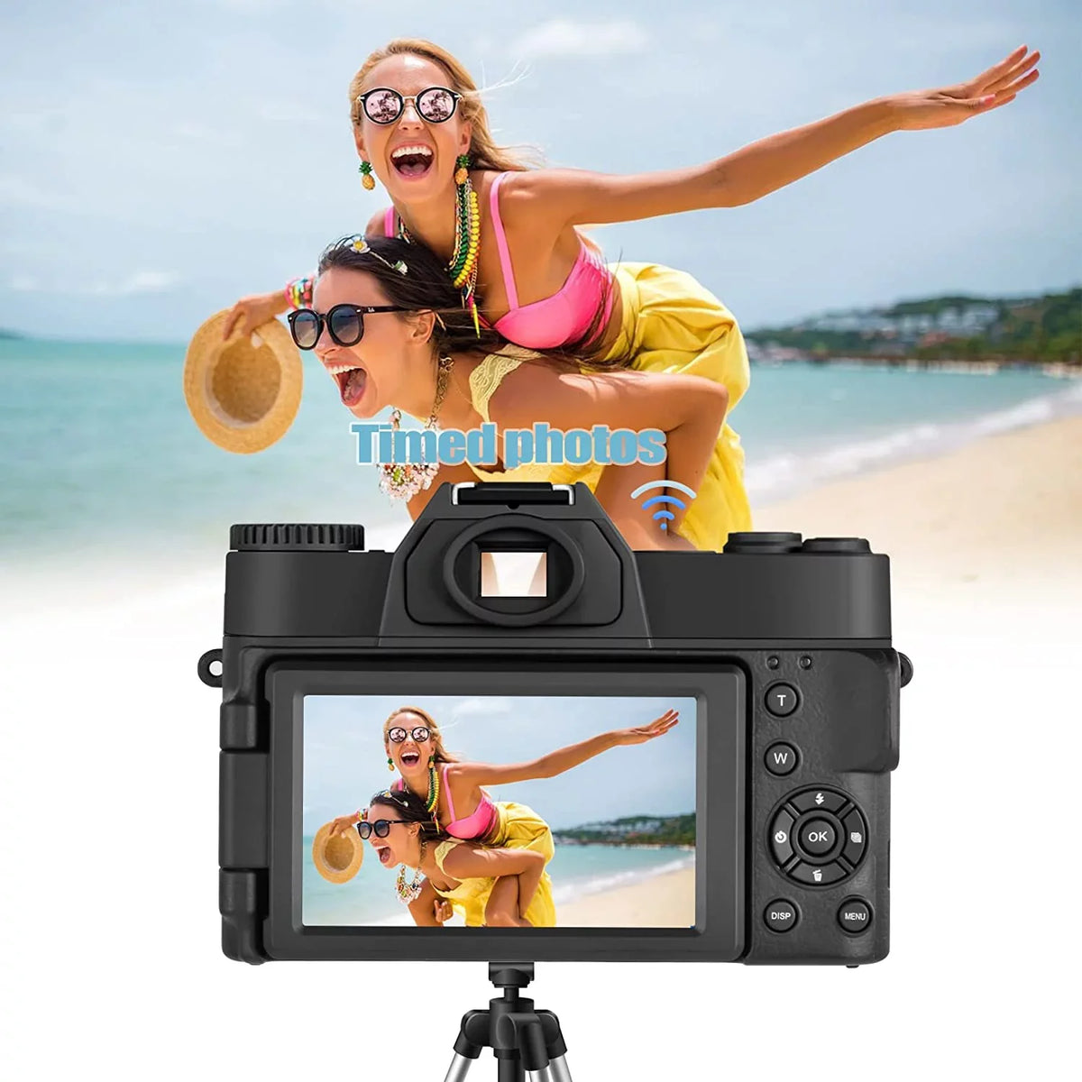 and GB Camera,Digital Photography,4K Camera Flip Vlogging 180° Batteries(Black) with 48MP Lens,Macro Digital for Kids Card,2 Lens,32 for Adults Camera Micro Screen,Wide-Angle