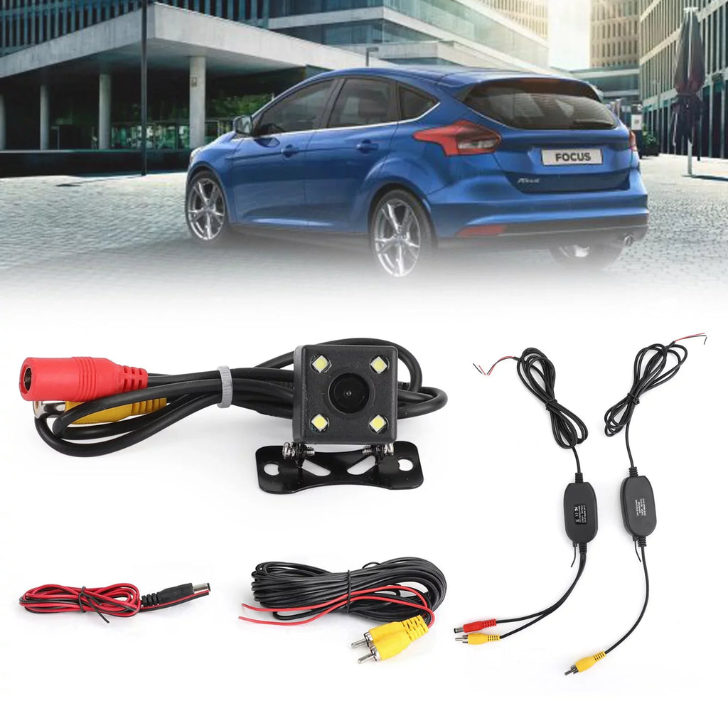 LED Night CMOS View Reverse View Rear Backup 170° 4 Car Wireless Camera