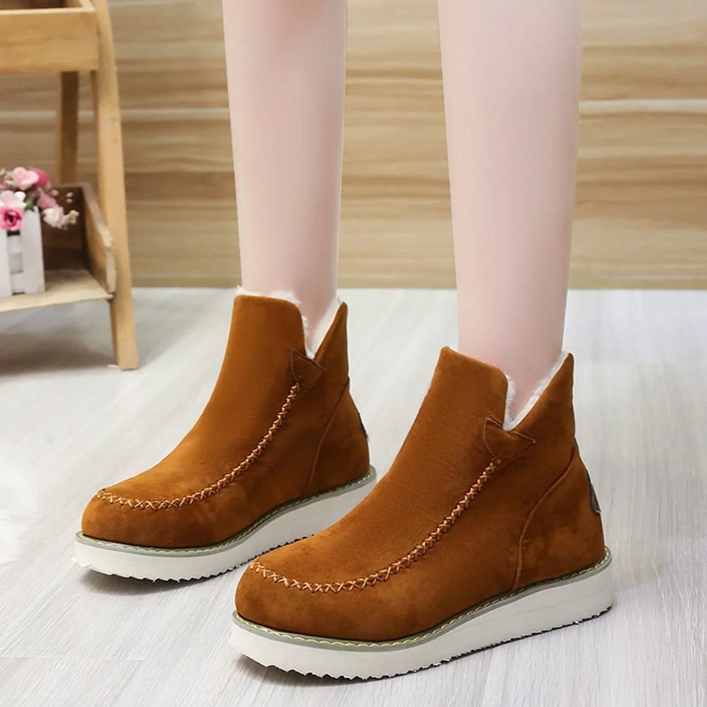 Boots Women's Width Casual Shoes Fashion Boots Women Boots Short Heels Womens Winter Women's Heel Snow WANYNG Cotton Warm And Wide Booties