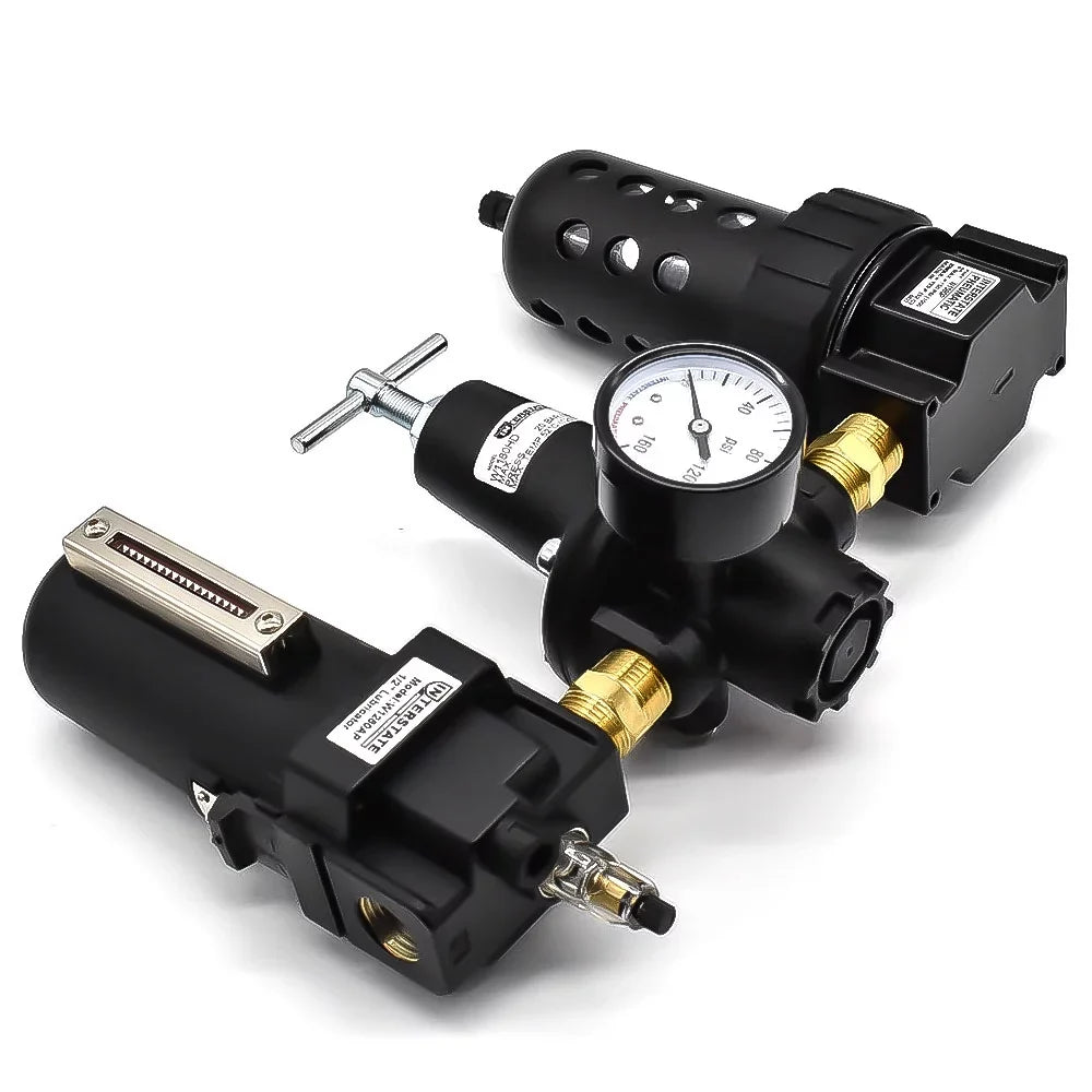 Integral Bowl Regulator Filter WC1081HDGP Made Interstate Handle - USA in Poly â€ Pneumatics Lubricator 1/2" Combo Large "T"