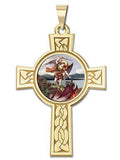 14K Gold - inch Color Solid Michael 3/4 x Medal Yellow Religious 1-1/4 - Saint Picturesongold.Com About inch