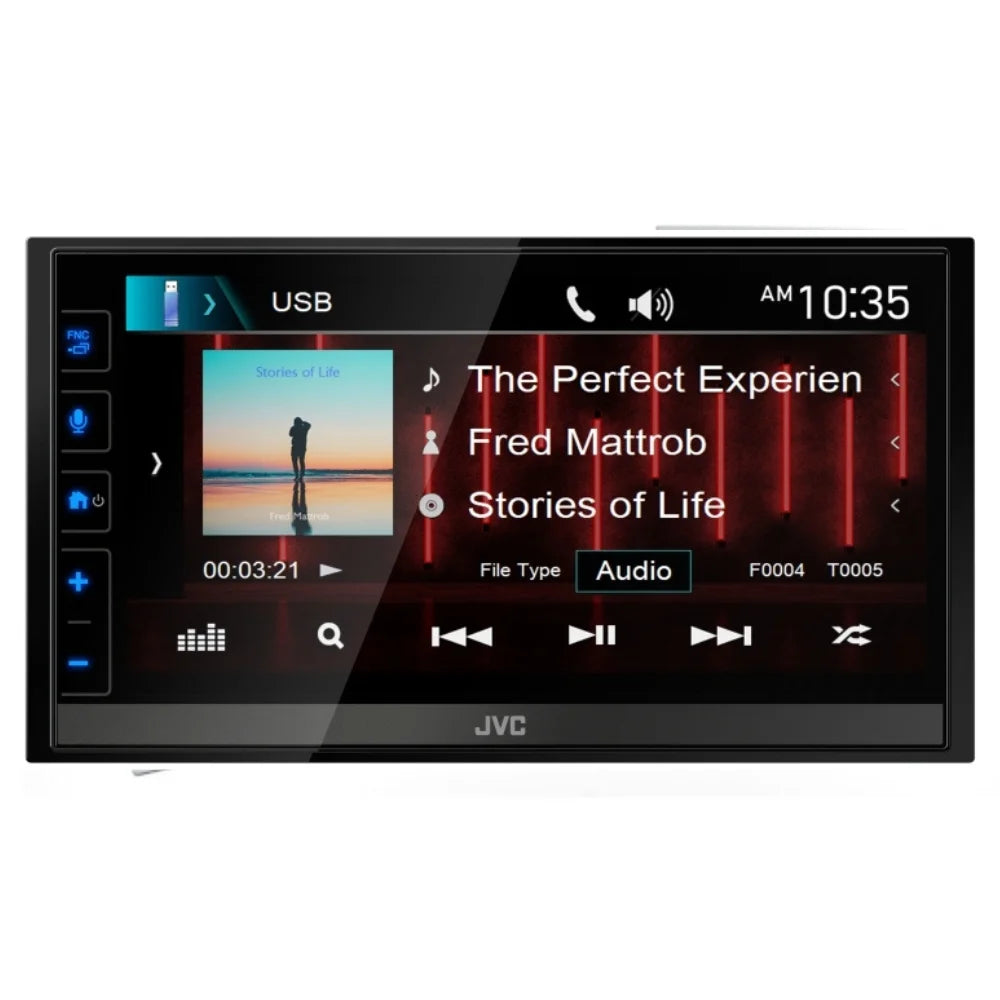 Bullet Shallow-Chassis Receiver JVC New Backup KW-M785BW w/ Camera Multimedia 6.8"