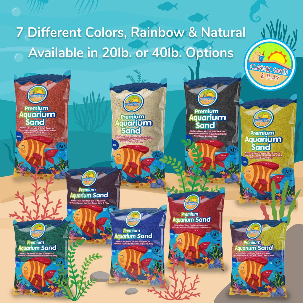 SAND PLAY lb. Sand Tanks, Natural Aquarium and CLASSIC Orange Freshwater for Saltwater 40 &
