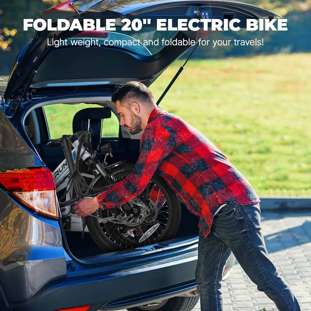 Electric Speed and 20MPH 40 VARUN Lithium with Miles Ebike Range Folding Wheels, Bike 500W Battery for 48V 20" - Stylish
