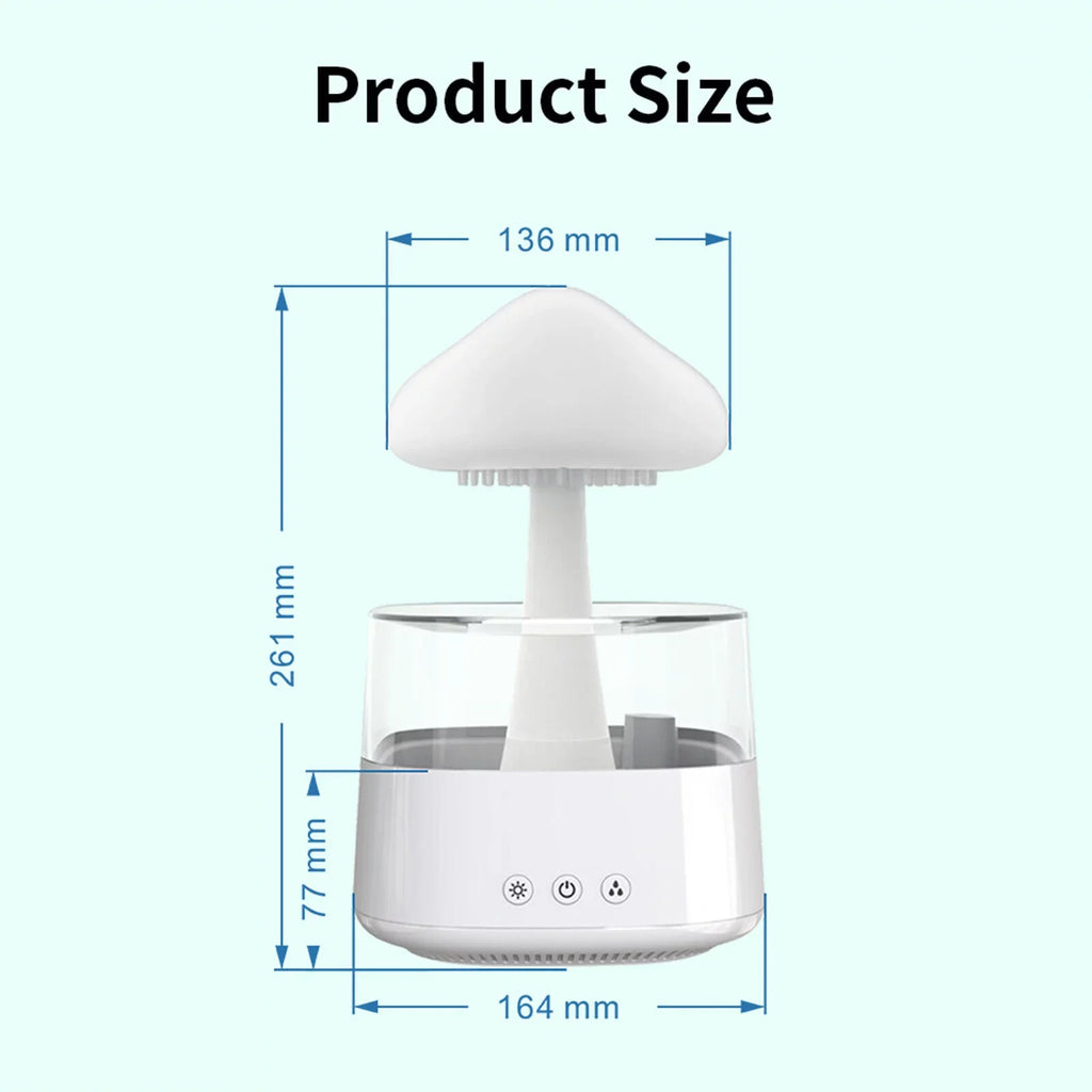 Mist, 450ml Light, 7 Bedside Cloud Relax Humidifier CJC Essential Drop Aromatherapy Rain Colors Diffuser Fountain Desk Sleep Oil LED Water
