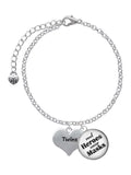 Twins with Masks Wear Heart Bracelet Dome Real Two Delight Baby Pair Jewelry Heroes of Charm Feet