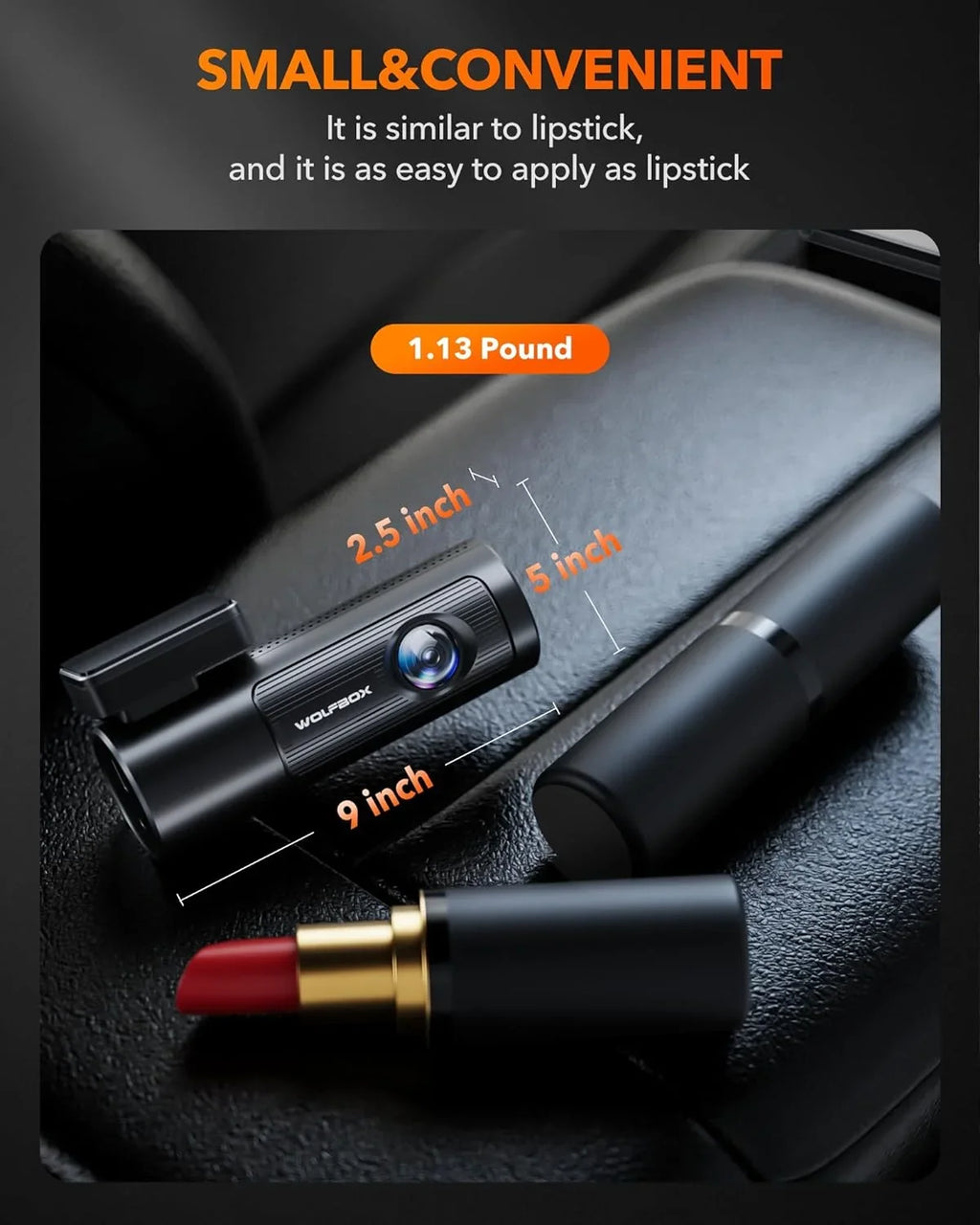 4K GPS Front Card, DashCam Front Rear, and Dashcam with Rear 32G Car 1080P Vision, Night WOLFBOX UHD Recording WDR, and WiFi, & Dash Free with Loop Cam