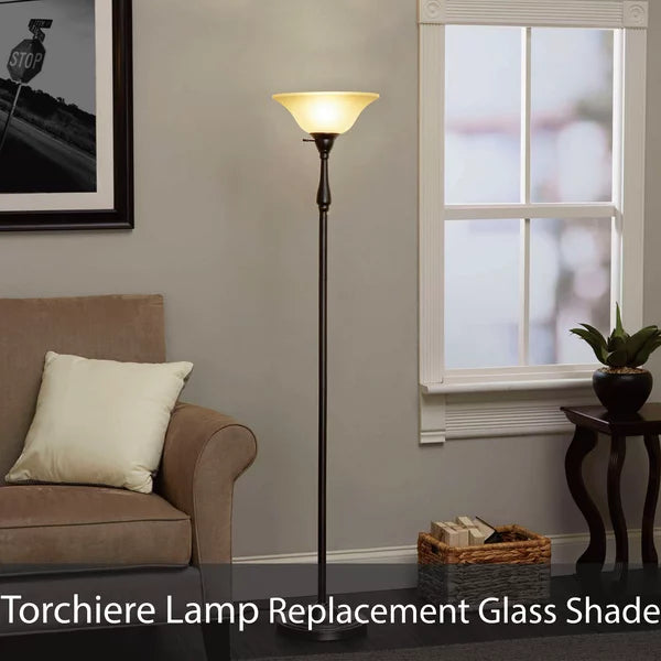 5-1/8" x Creative Pendant,13-1/4" 23144-11, Diameter Medium and Aspen Socket Frosted Base Swag Torchiere Shade Glass Traditional Height. for Lamp Lamp,
