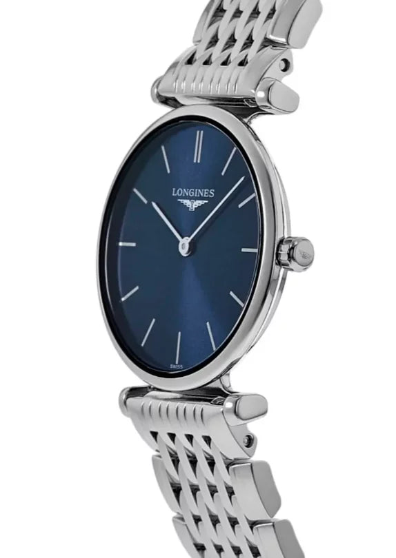 Women's La Longines Grande Watch Quartz Steel Blue L4.209.4.95.6 Dial Classique