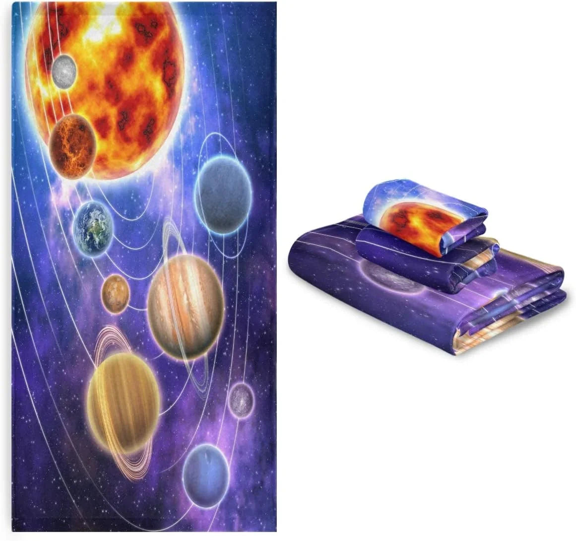 Quick-Drying 1 Piece Coolnut Towels 1 1 Bath Set, Washcloths Towels, Towels Planets & 3 Solar Wash Hand System and Absorbent, cloth