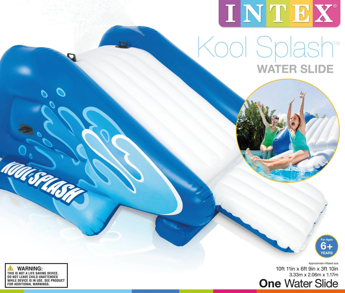 Center | Intex (Open Play Pack) Splash Water Box) (2 Slide Kool Inflatable