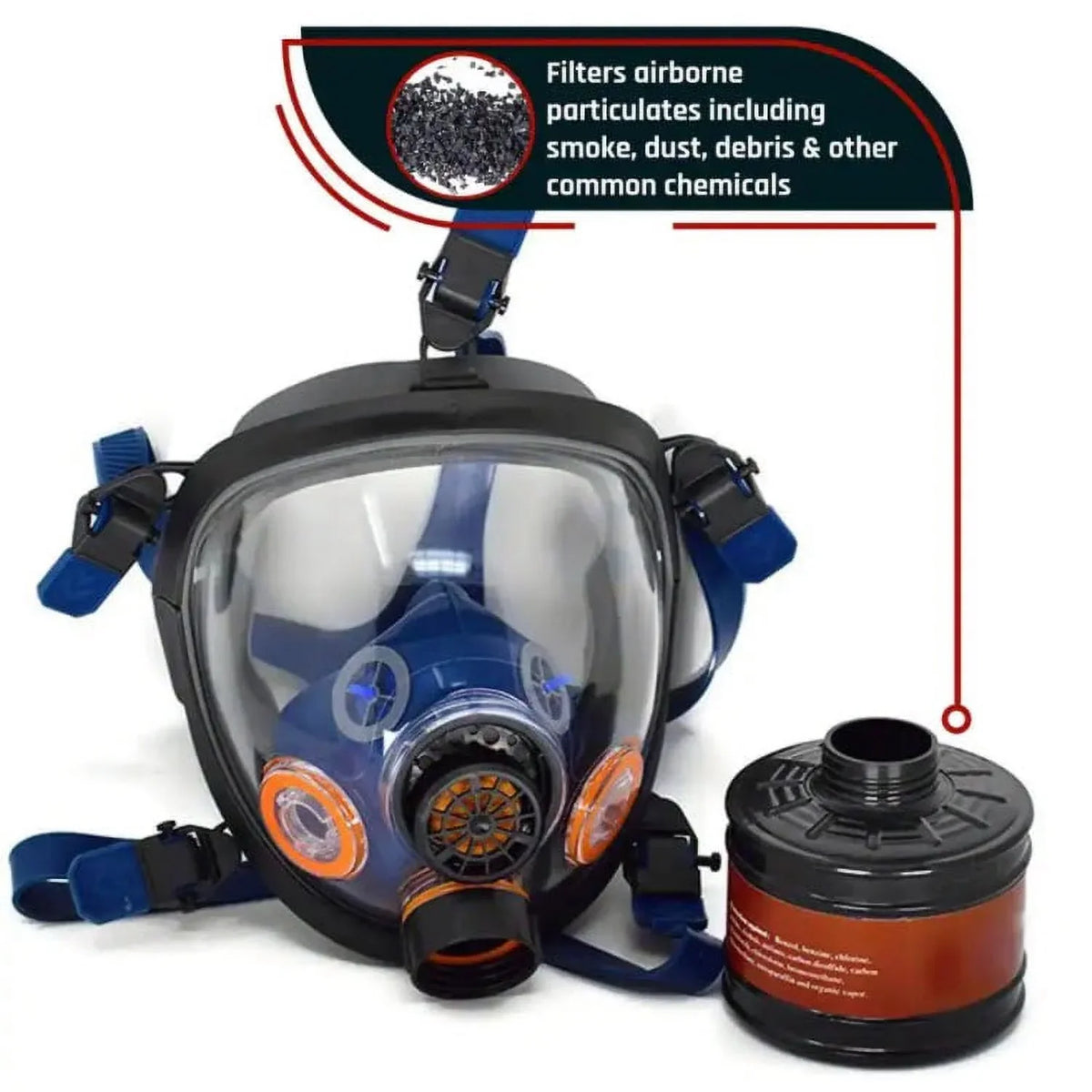 with Face Full Mask Vapor Particulate Organic Respirator ST-100X and Gas Filtration Survival