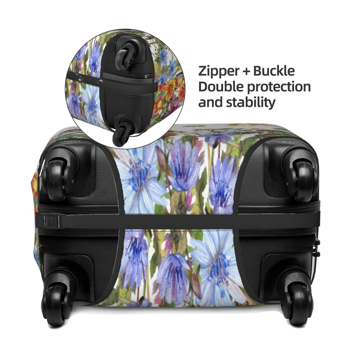 Wildflowers And Haiem Luggage New Anti-Scratch Suitcase Keep Technology With - X-Large Cover,Durable, Luggage Herbs Looking Protector Your Washable