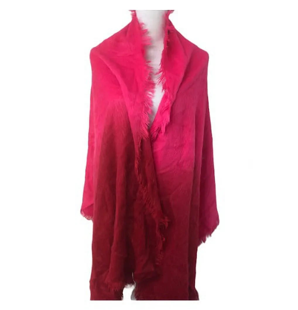 Wrap Fuzzy Pink Shawl Woven Scarves Women's One $58 Scarf DKNY Size, Ombre NWT