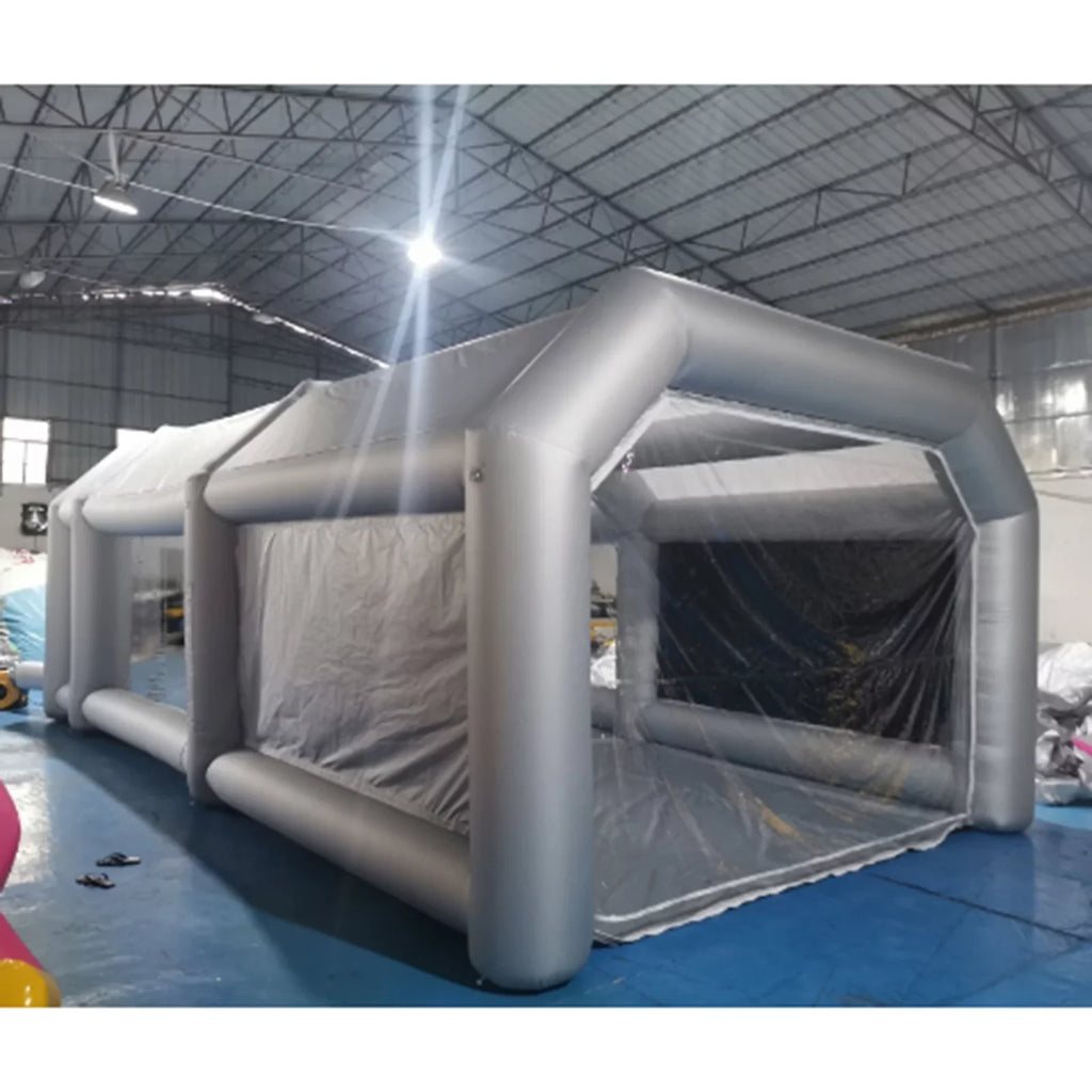 Windows Built-in Paint 26x13x10ft Inflatable Spray Portable Blower Spray Mobile Filter Booth System Paint PVC Air Miumaeov Spray Tent Paint and Transparent with Giant Inflatable Booth