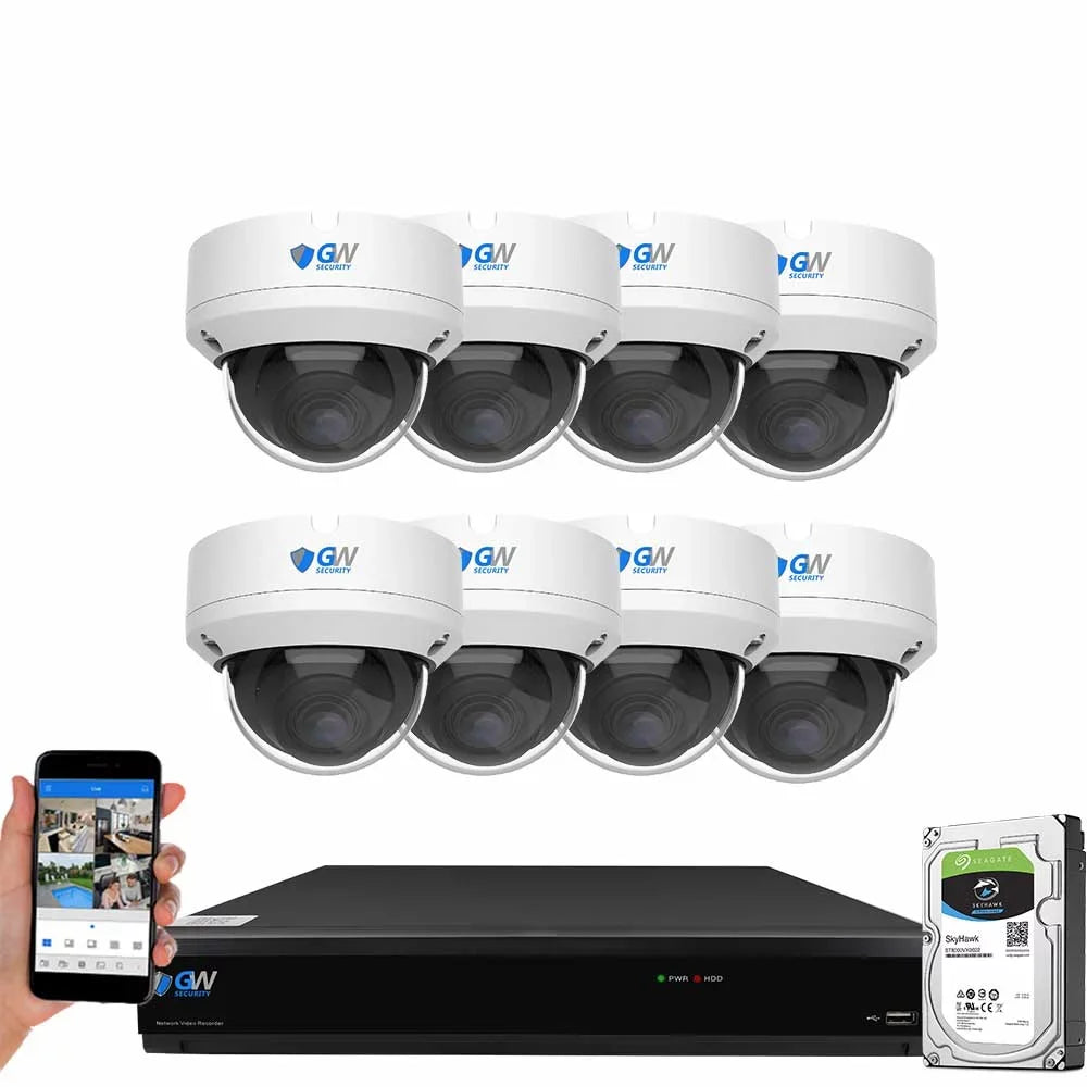Outdoor DVR Detection, Channel System and Indoor Smart 8 Face/Human/Vehicle 8MP & Camera, Security Dome with 4K x Camera Playback HD-TVI / GW AI Security 8 8MP AI Alert CCTV