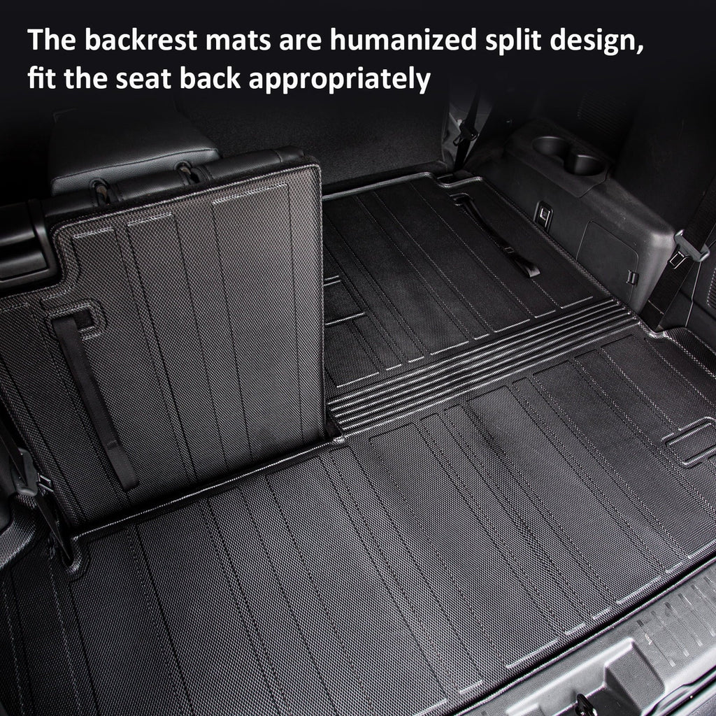 with Highlander Cargo 2020-2024 Liner Toyota Mat Accessories Highlander Fit Mats Car Trunk Backrest