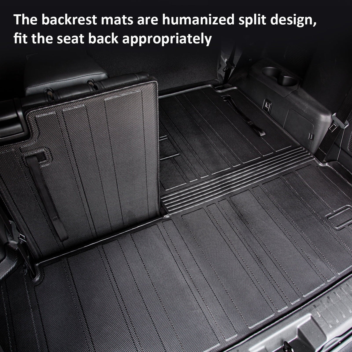 with Highlander Cargo 2020-2024 Liner Toyota Mat Accessories Highlander Fit Mats Car Trunk Backrest
