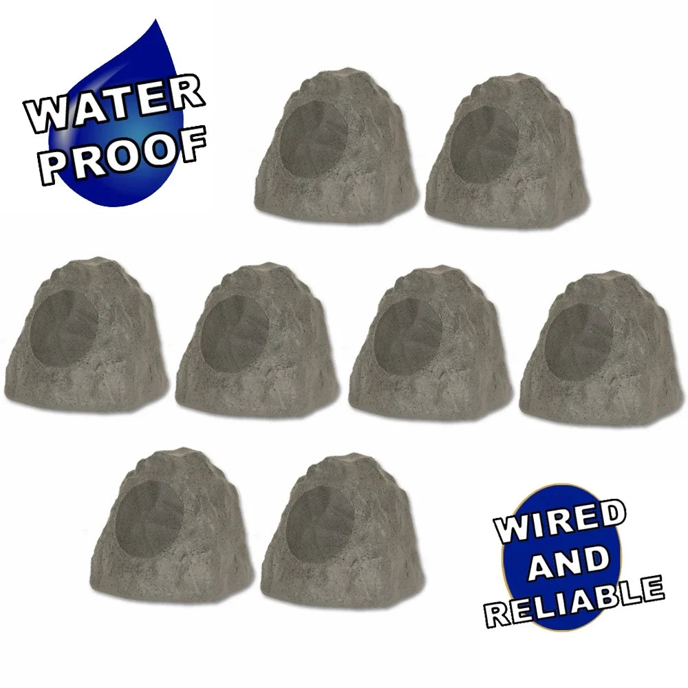 Theater for Speaker Set Spa Slate Rock Deck 8" 8 8R8SG Outdoor Pool Garden Yard Solutions