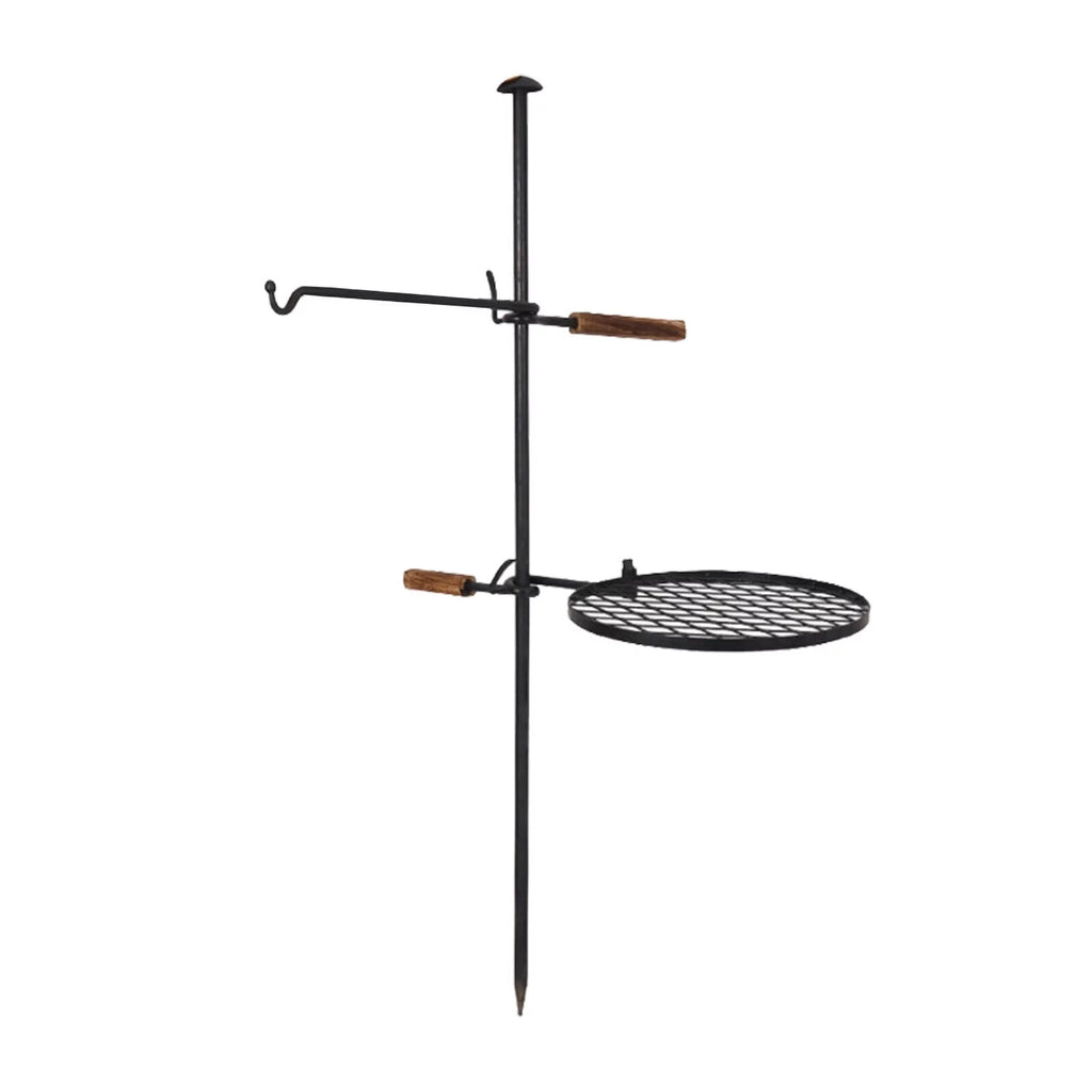 in1 Grill Campfire BBQ Fire Pit Grill Charcoal Adjustable DENEST Swivel 2 Outdoor Grill