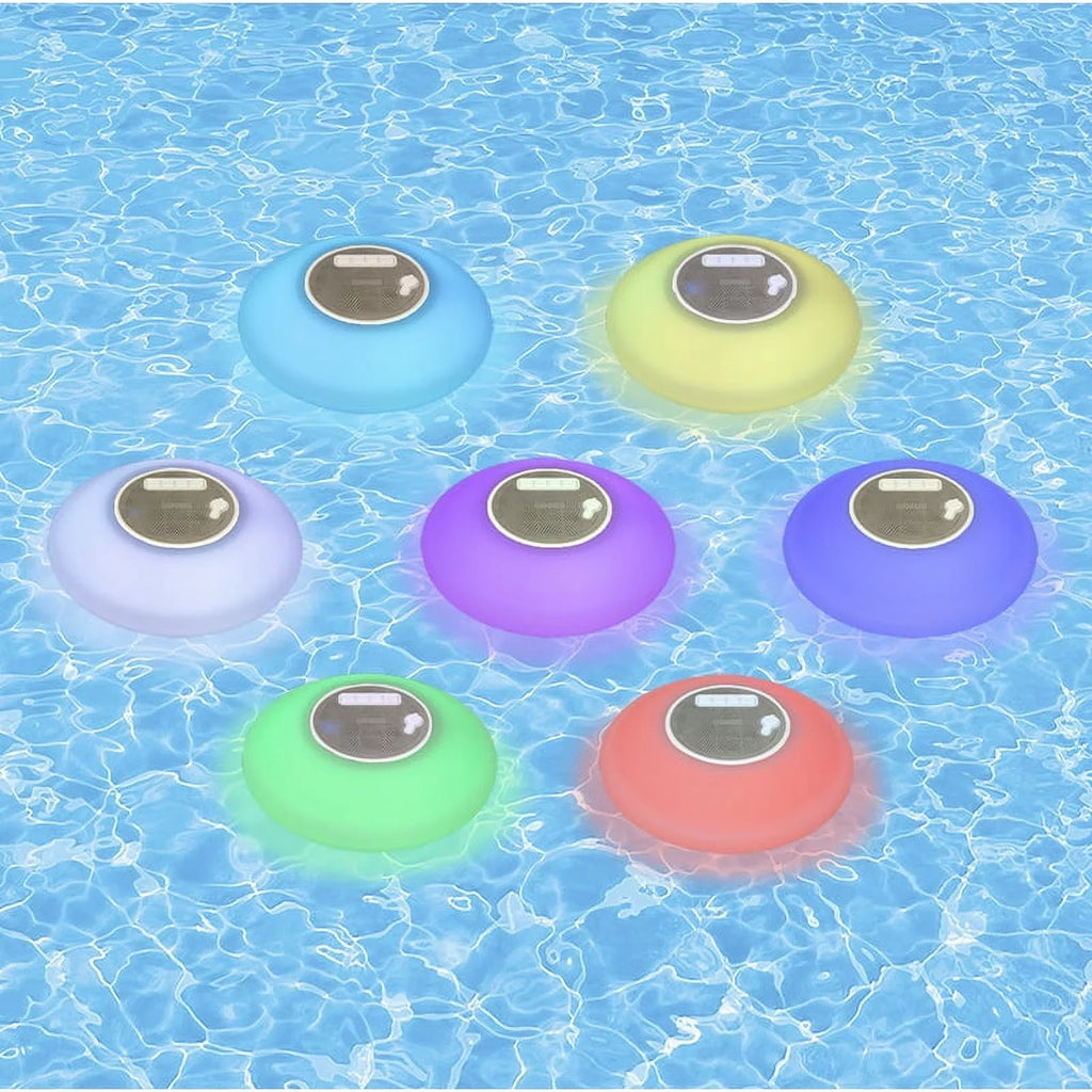 Phone for Multi-Light Portable Color Swimming Pools, Outdoors - Floating Call Bluetooth LED Poolmaster Waterproof with Speaker Backlight Display Lakes, Functionality 7