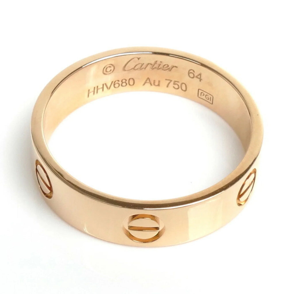 Size Love K18PG CARTIER 23.5 Gold Ring 7.0g Pre-Owned Pink B4084864 Men's (Good) 64