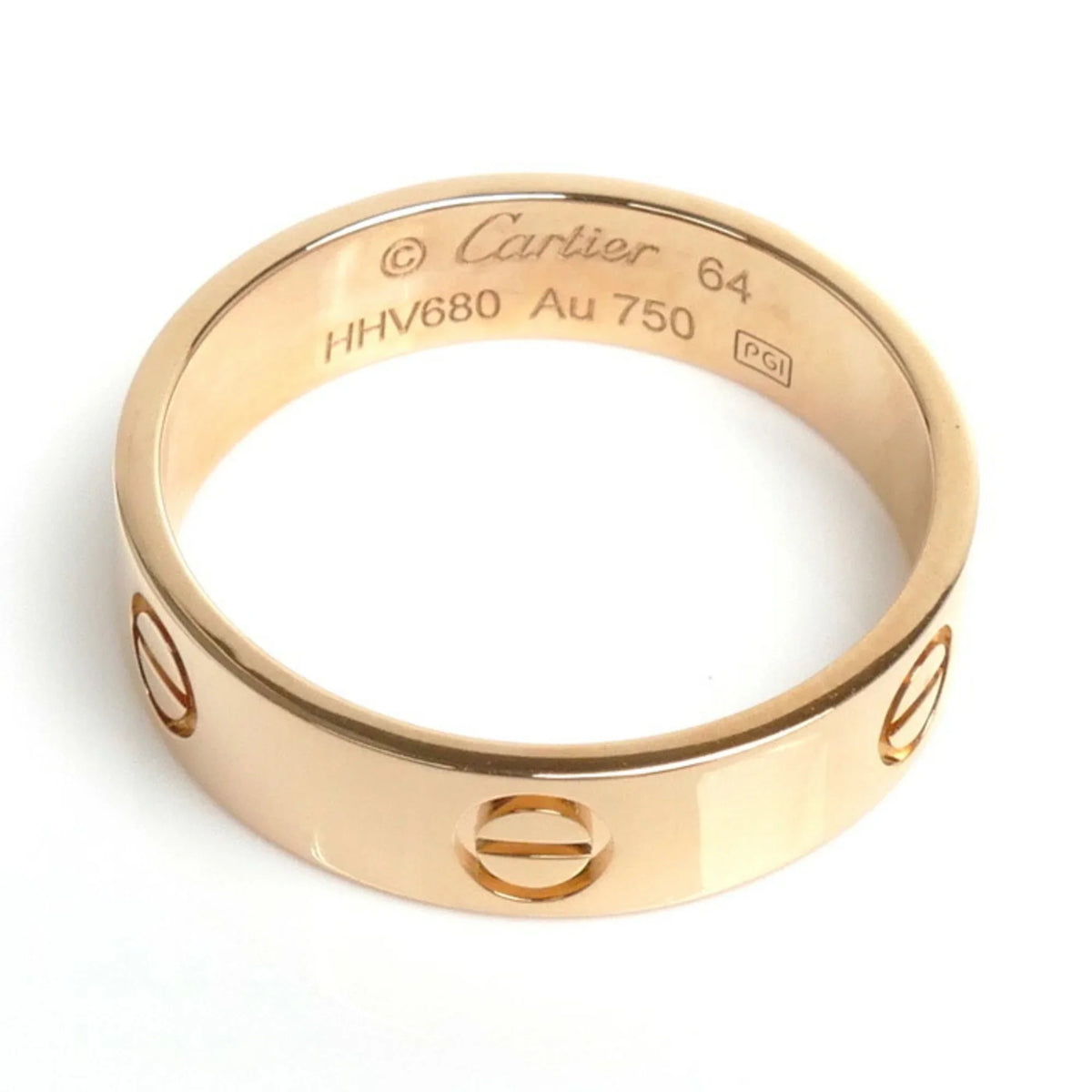 Size Love K18PG CARTIER 23.5 Gold Ring 7.0g Pre-Owned Pink B4084864 Men's (Good) 64
