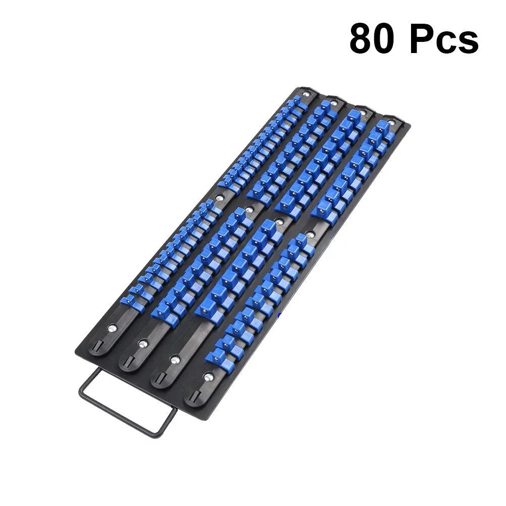Storage Socket Sliding HEMOTON 80 Mountable Socket Holder Wrench Organize Industrial Rail Rack ABS