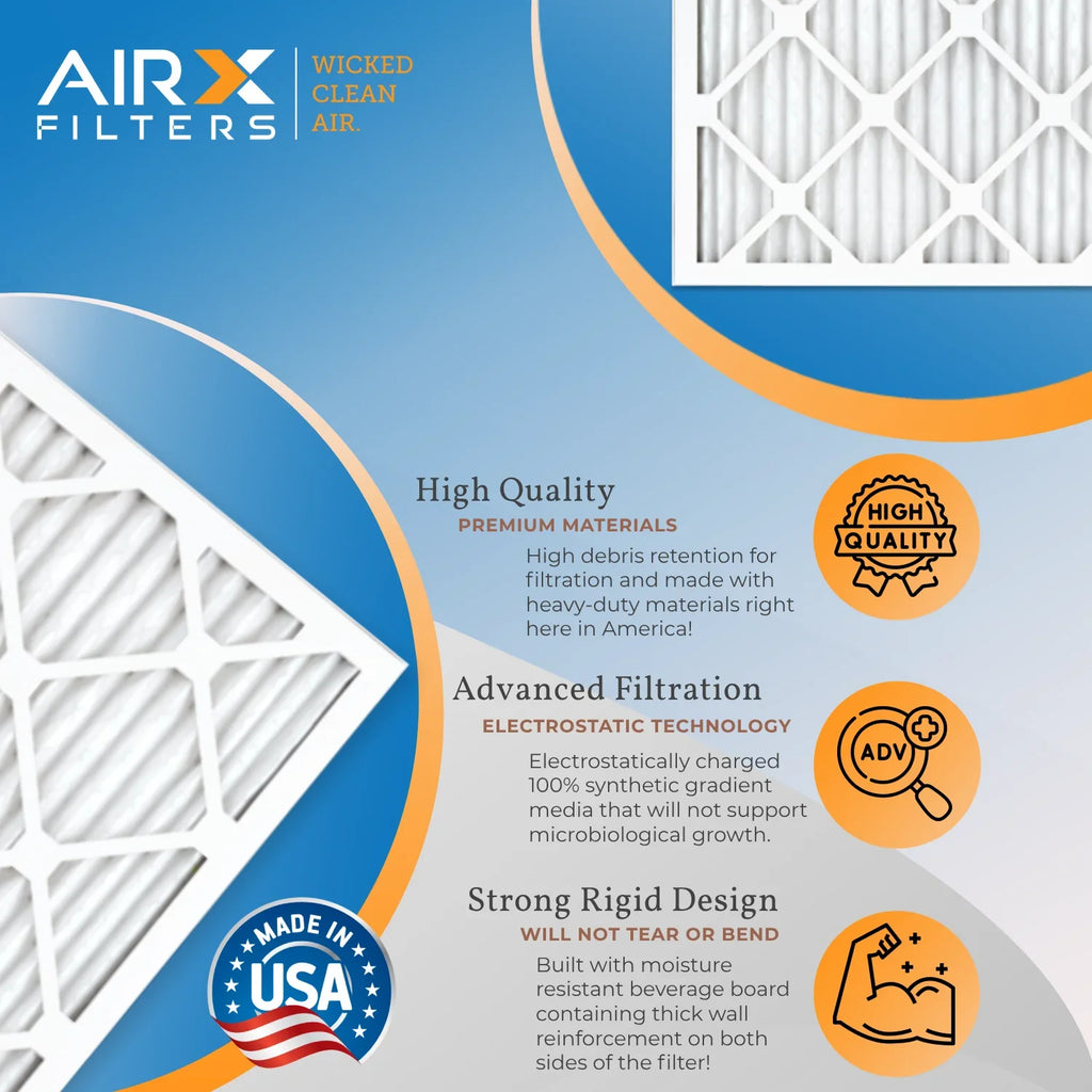 700 Filter Furnace FILTERS MPR USA AC Pack MERV Filter 6 WICKED 18x25x2 Filters FPR 5 8 & Conditioner Air CLEAN Pleated Comparable 18x25x2 Electrostatic Made AIR. to Premium Air by AIRX HVAC