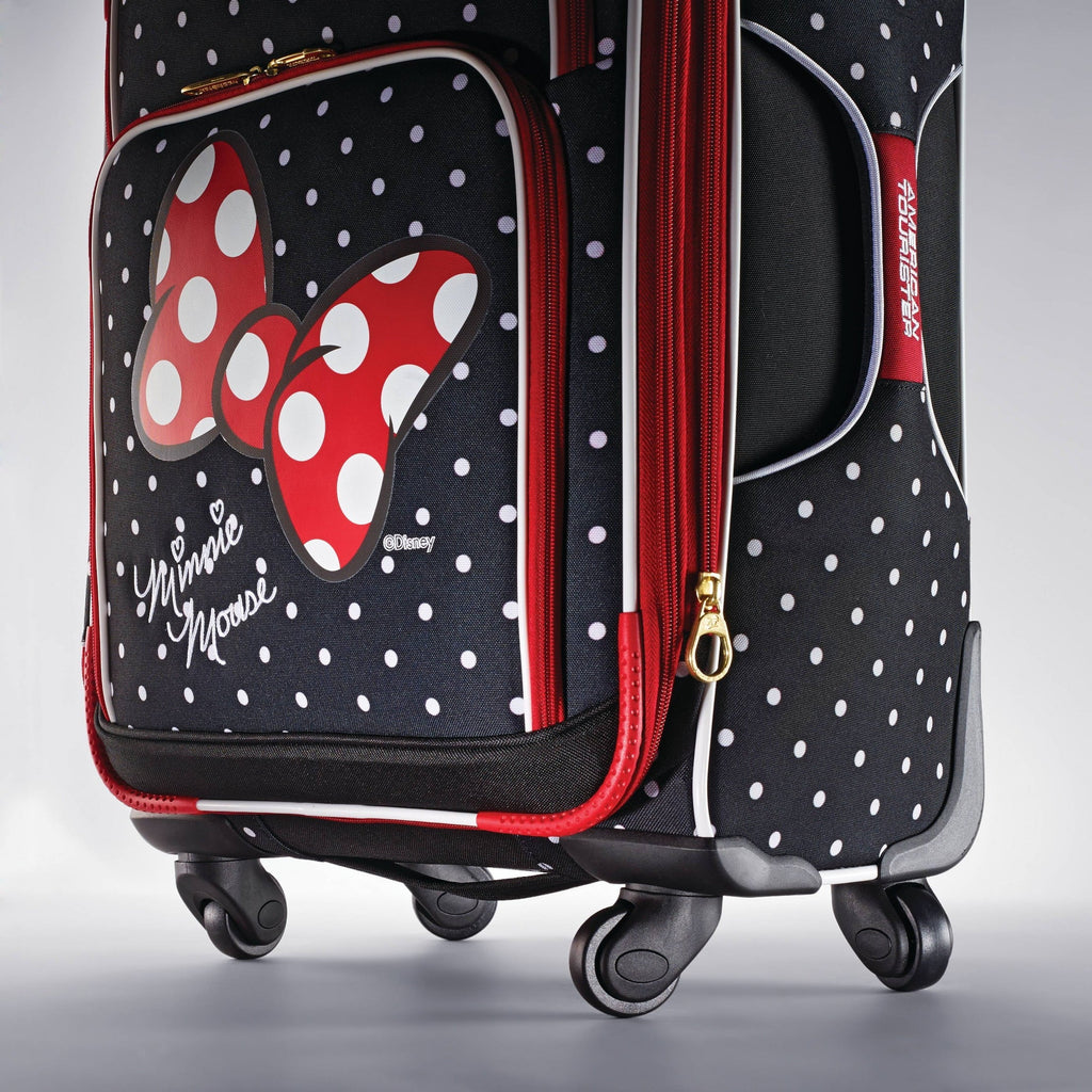 Mouse Minnie Carry On Spinner Bow Suitcase Softside Red