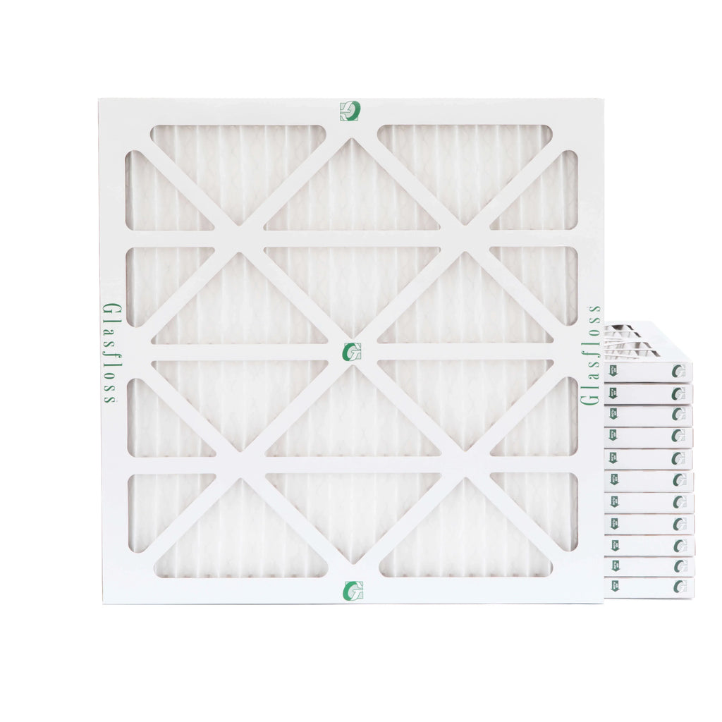 Pack 7/8 x 10x10x1 Glasfloss. 9-1/2 9-1/2 Actual x by Size: of 10 Pleated 12 Filters Air MERV