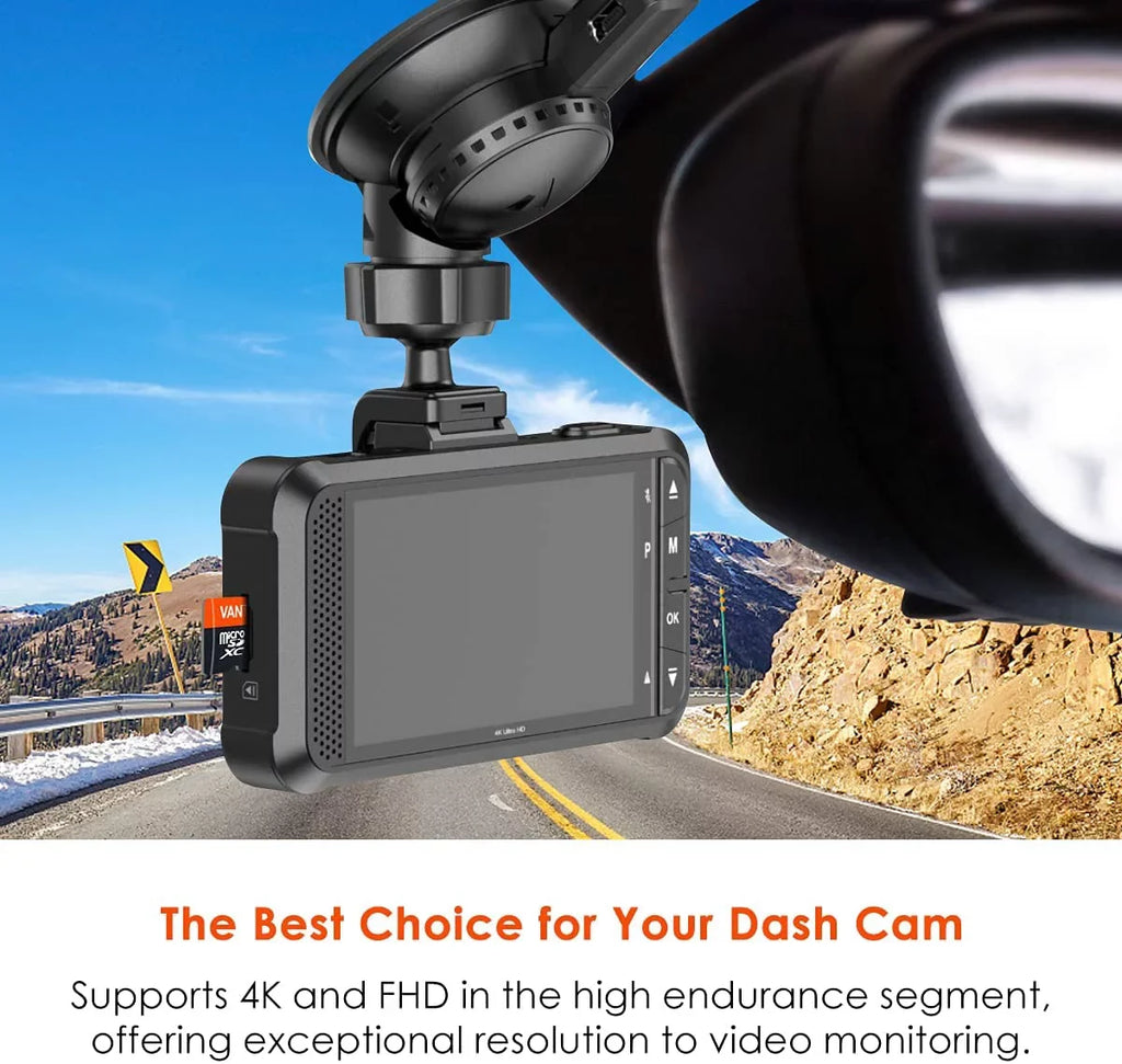 Body Security Camera, Cams, UHD Cams, Action V30 U3 Other 4K Adapter Class 10 Memory Dash with Video Vantrue 128GB Monitoring for Card Surveillance UHS-I MicroSDXC Cams &
