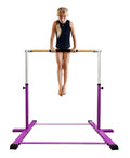 Kids 5 Gymnastic for Athletic Cushioned Height Bar Junior Asymmetric to Bar, Gymnastic FT Bar Training, Bar Bar Kip Adjustable Bar Gymnastics Expandable 3 Purple Horizontal Professional Gymnast Bar