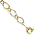 Gold 14K 7.5 in. Gold & Bracelet Oval Circles Yellow Finest Design