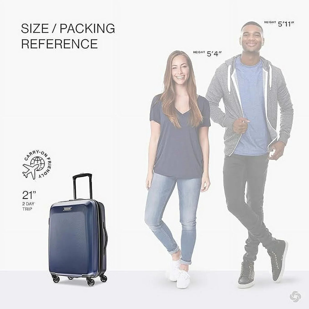 American Moonlight 21" - 92504-1596 Open Spinner Box Luggage Hardside Tourister NAVY
