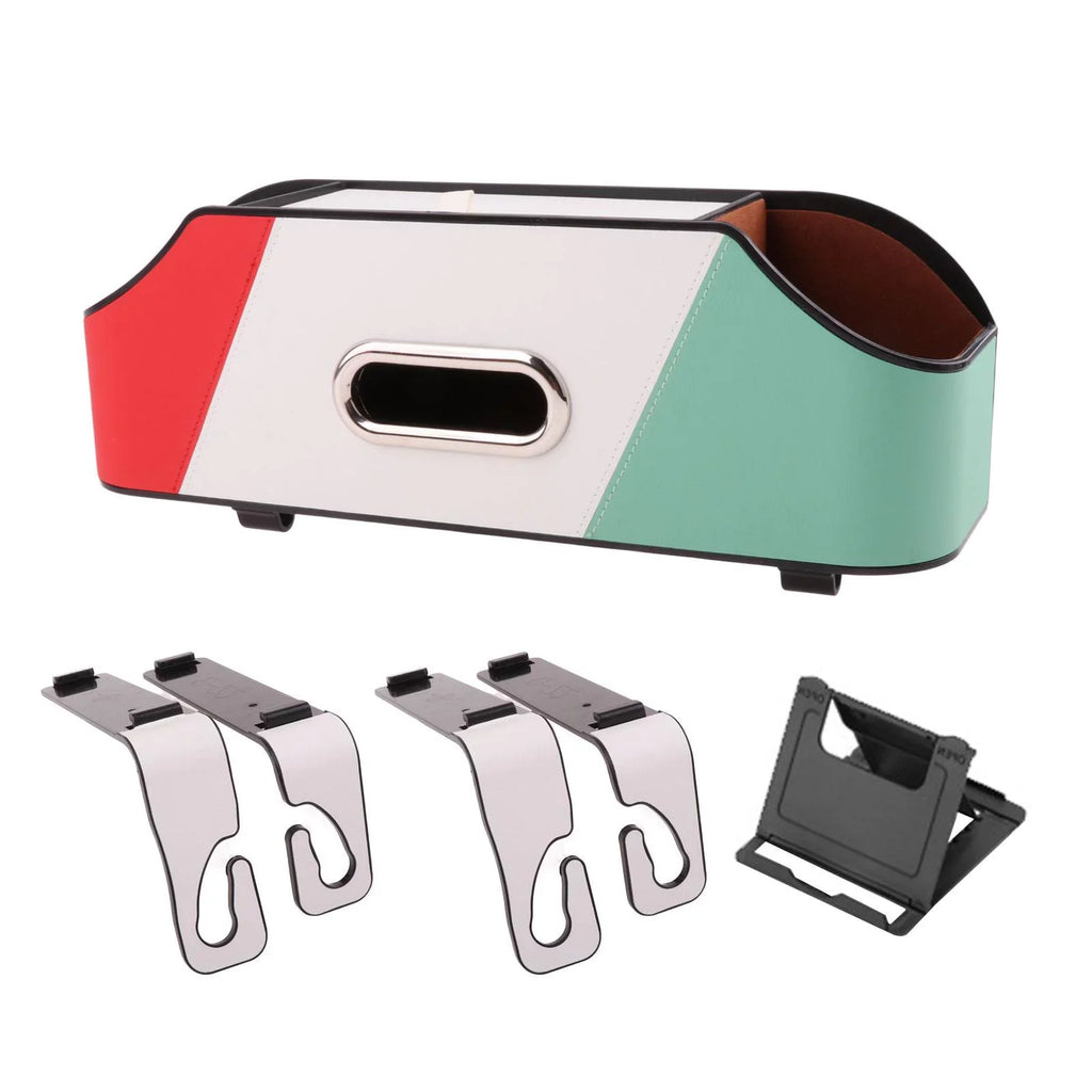Holder Style Leather Organizer Road Detachable Keep B Tissue Holder Storage Universal Cup Back PU Tidy Phone with Holder Trips Seat Travel Car