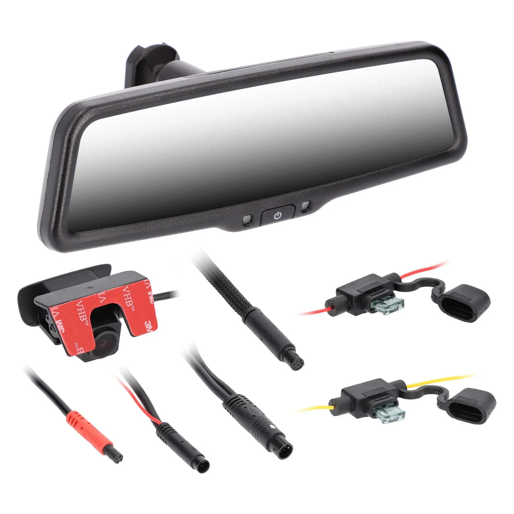 TE-LVM9 1280×320 View Rearview Rear 9" & Front Mirror 1080P Streaming iBeam Live