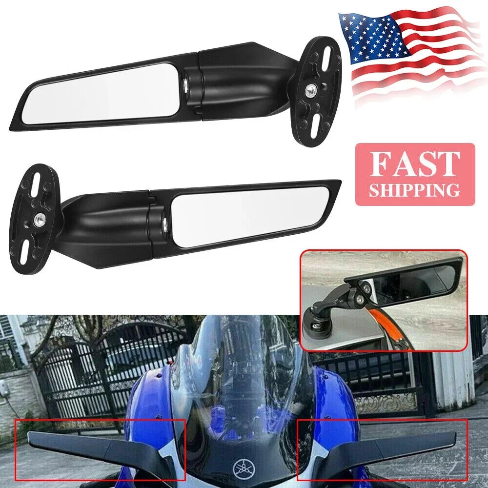 JahyShow Rear Wind Stealth YZF R3 For Mirror R25 Yamaha Motorcycle Swivel Wing Side View