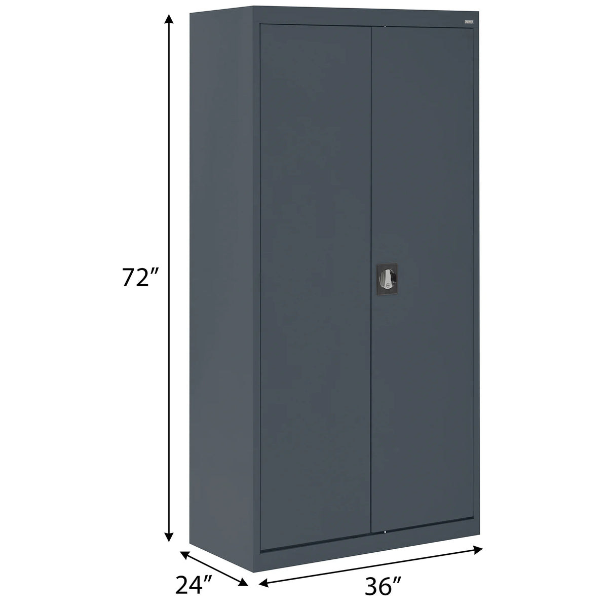 Wardrobe Charcoal Adjustable x 24"D with Cabinet Series x 72"H, Elite Shelf, 36"W