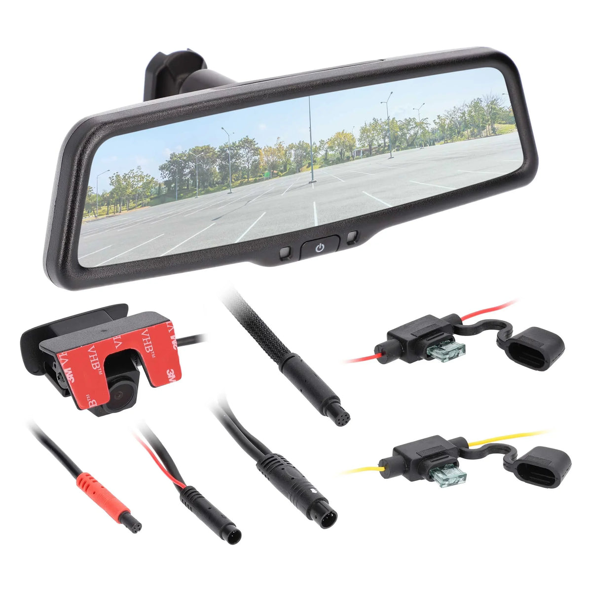 TE-LVM9 1280×320 View Rearview Rear 9" & Front Mirror 1080P Streaming iBeam Live