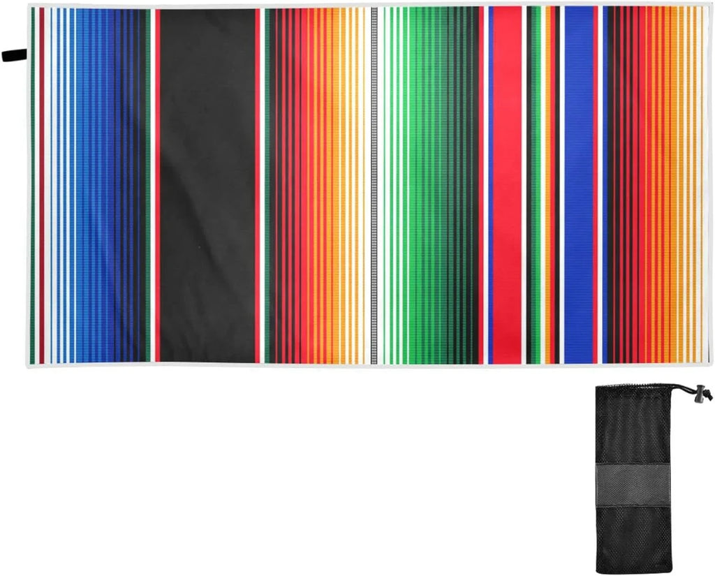 Towel, Towel Yoga Free Quick Blanket, Pool Thin Bestwell Serape Towel Beach Sand Blanket Multipurpose Microfiber Bath 30”X60” Oversized Lightweight Swim Mexican Stripes Towel Dry Shower