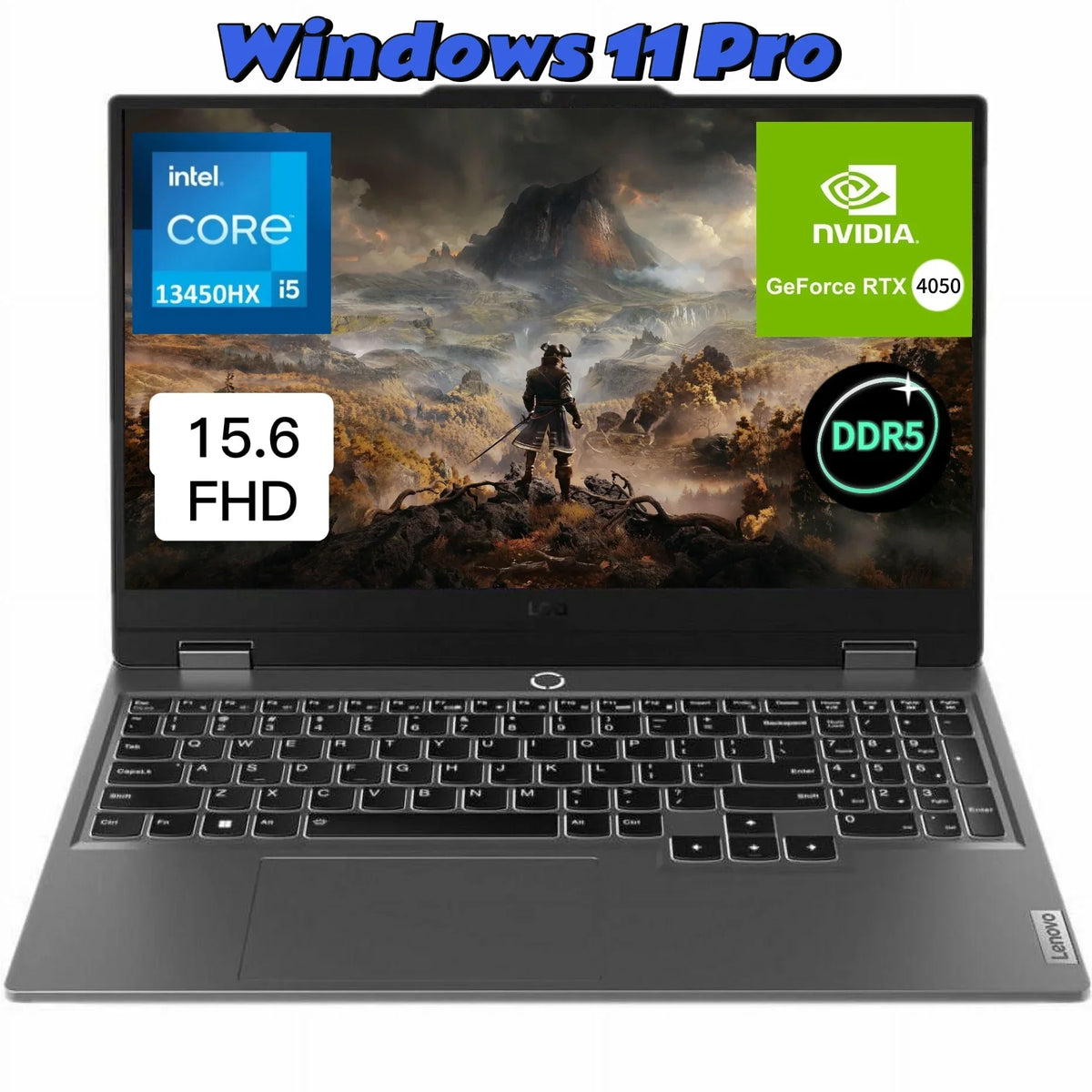 Lenovo 15.6" Backlit,Webcam, Bluetooth, LOQ RTX NVIDIA Gaming Newest RAM,2TB Laptop, Windows 4050, Intel i5-13450HX,64GB 11 HDMI, Core DDR5 Pro GeForce FHD SSD,