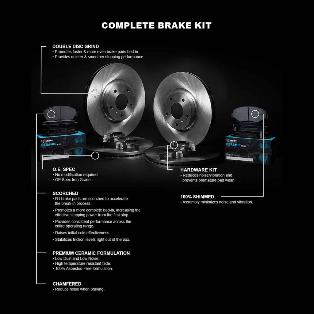 Series JEEP 2007-2016 E Fits R1 Concepts 39013 200 R1 PATRIOT, 2011-2014 Concepts Ceramic With Brake CHRYSLER select: Wfwh2 Line Rotor