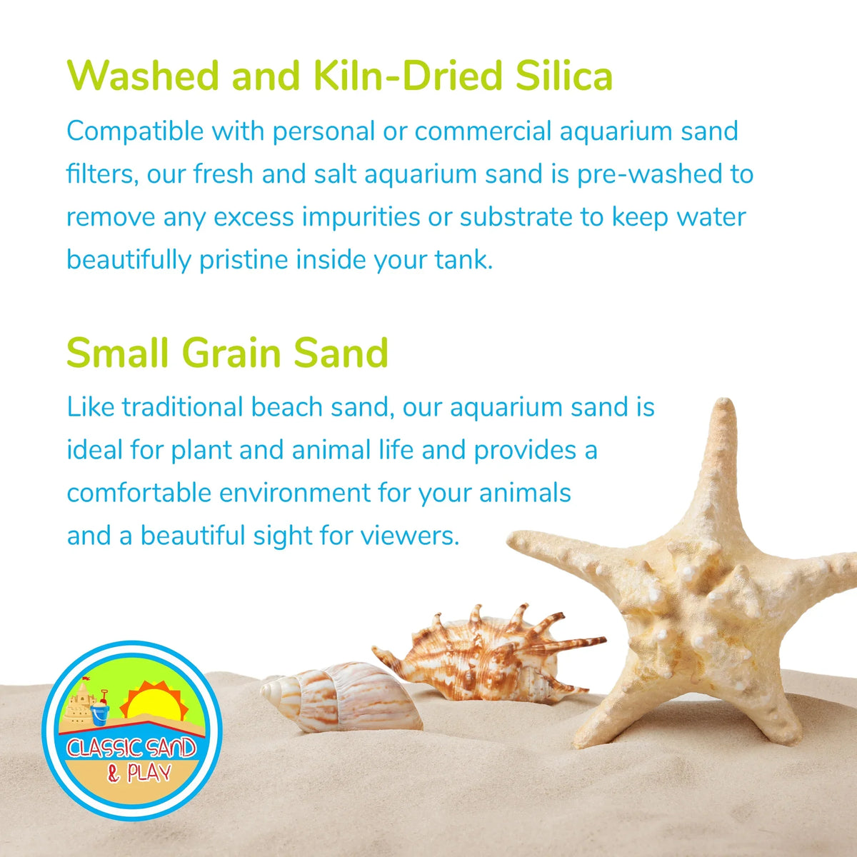 SAND PLAY lb. Sand Tanks, Natural Aquarium and CLASSIC Orange Freshwater for Saltwater 40 &