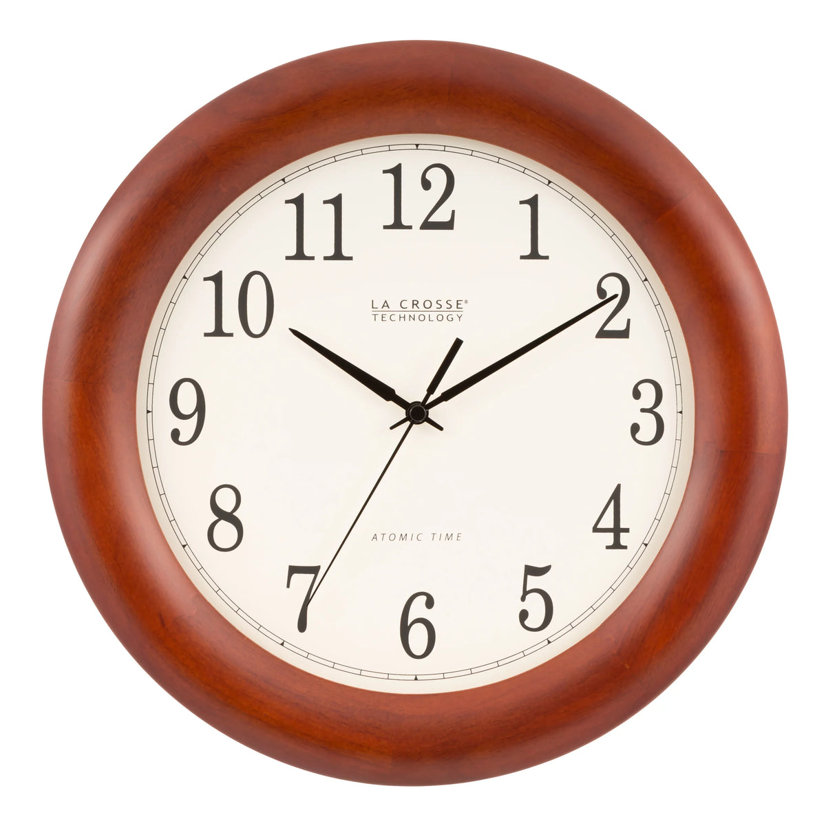 Inch Technology finish WT-3122A-Int La Cherry Analog Clock, 12.5 Crosse Oak Atomic Wood