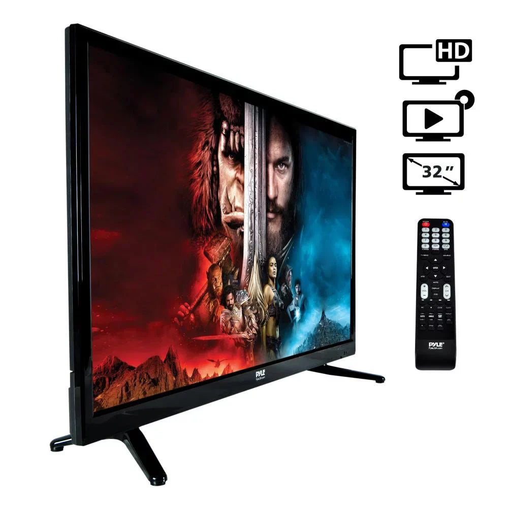 Pack) Pyle 2 LED Widescreen TV x Inch HD 1080p PTVDLED32.5 with Player 32 DVD (2