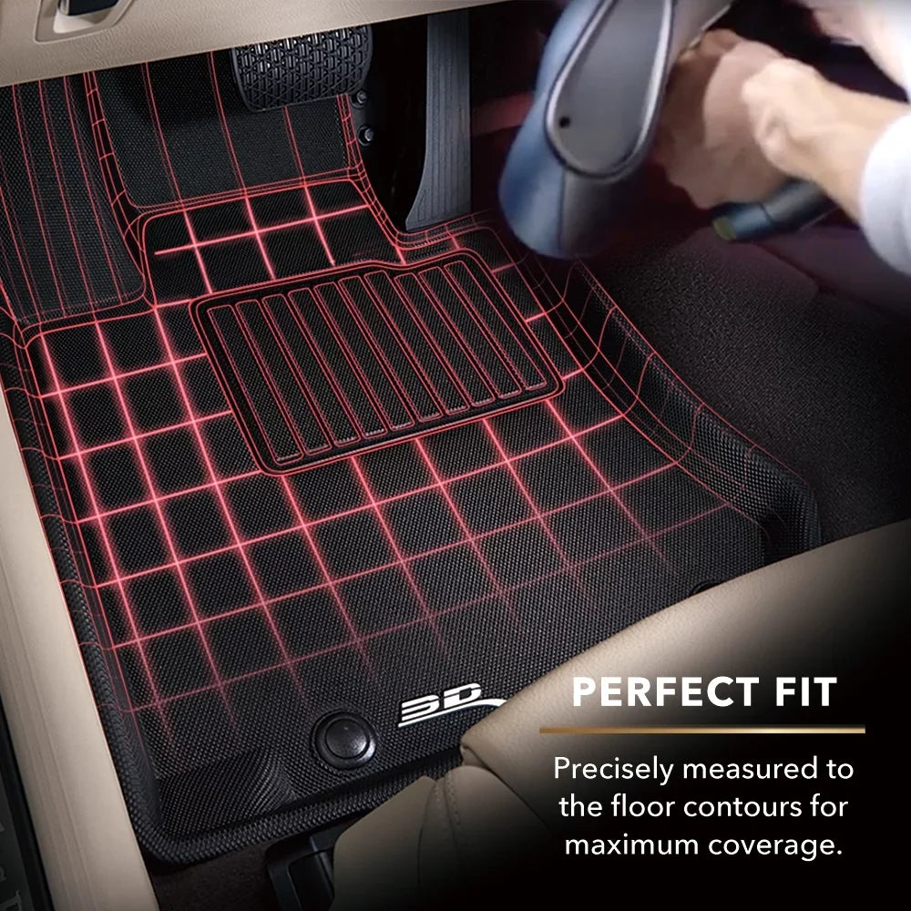 Mat - with (BLACK) KAGU MAXpider L 2022-2024 CHEROKEE compatible 3D Front GRAND JEEP Row Floor